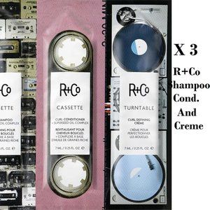 R+Co Cassette Curl Shampoo + Conditioner + Turntable Curl Crème Trio X 3 = 9